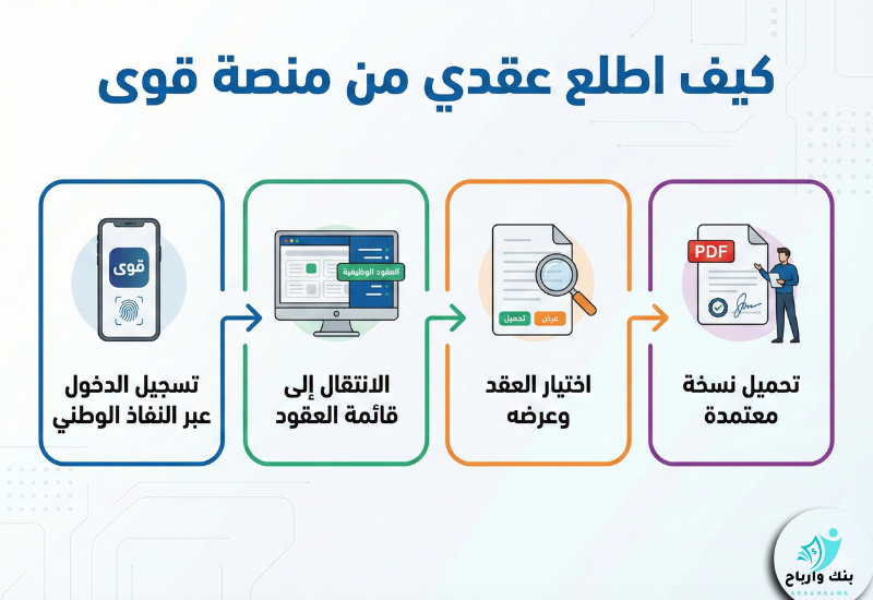 كيف أطلع عقدي من منصة قوى
